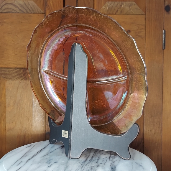 Carnival Glass Divided Plate - Picture 12 of 13